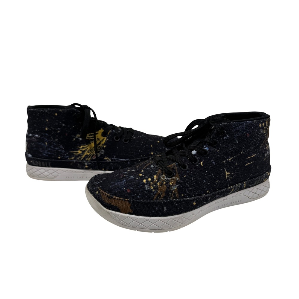 NOBULL Mid Top Trainers‎ Black Splatter Canvas Men's 7 Women's 8.5